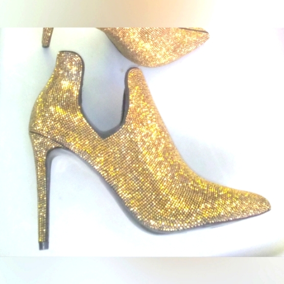 NEW! ALDO Amilmathien Gold Glitter Heels/Stilettos Shoes Size 6.5 - Picture 2 of 8